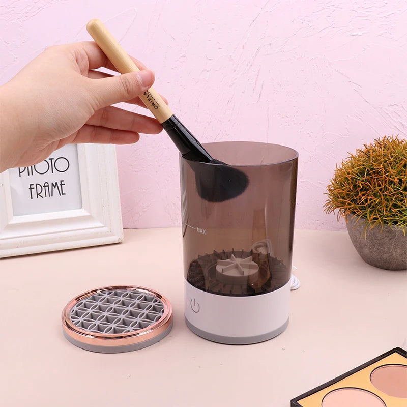 Limpiador de brochas de maquillaje