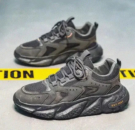 Zapatillas deportivas casuales grises para hombre