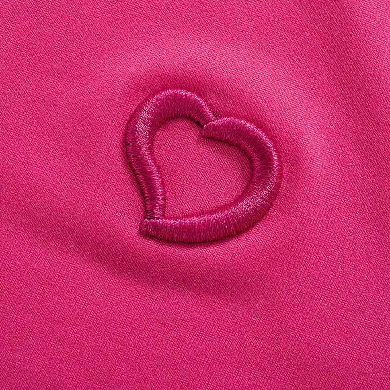Vestido mini ajustado con bordado de corazones