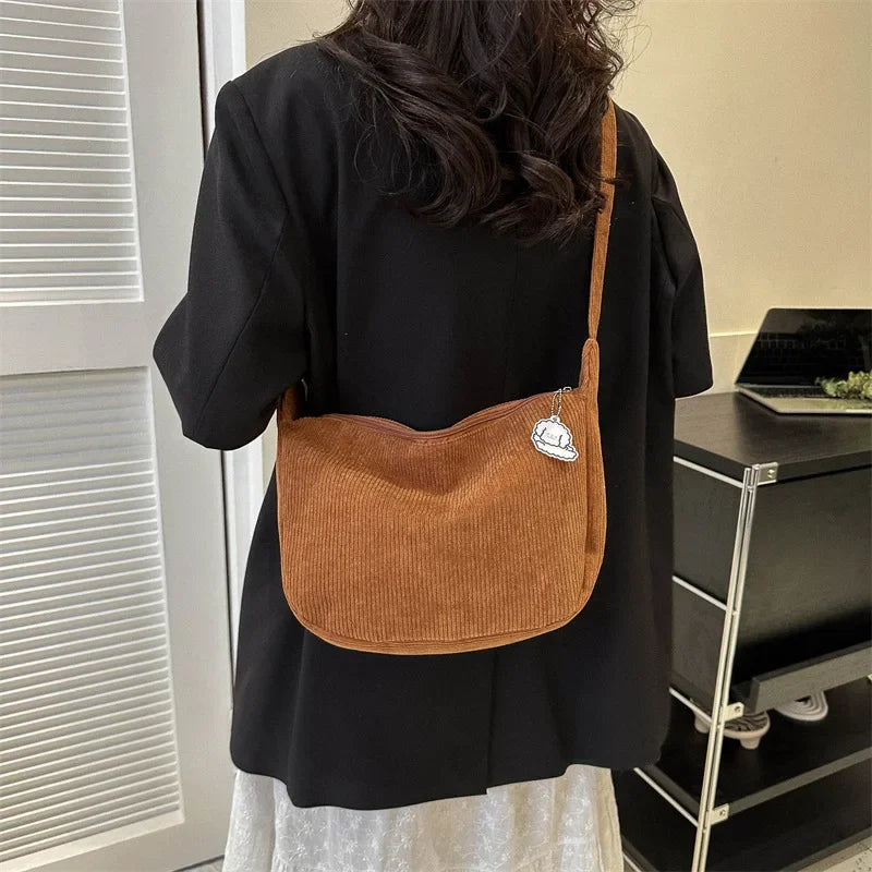 Bolsos bandolera de pana para mujer