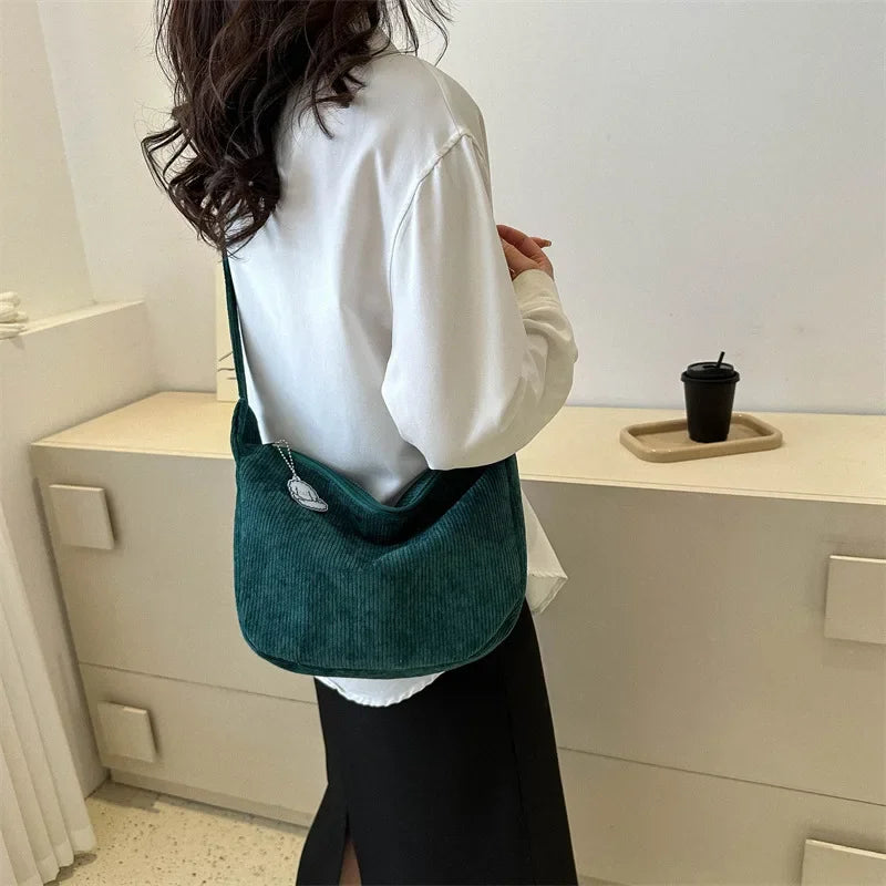 Bolsos bandolera de pana para mujer