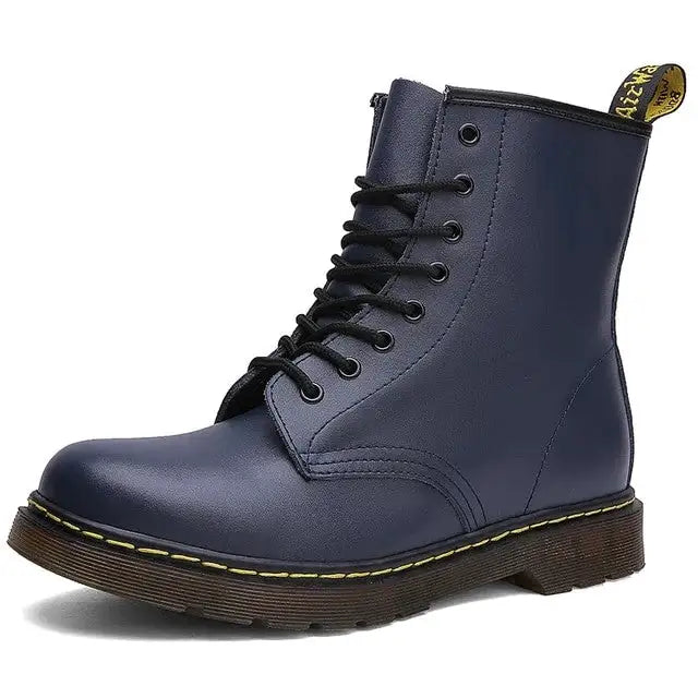 Botas de cuero con suela gruesa