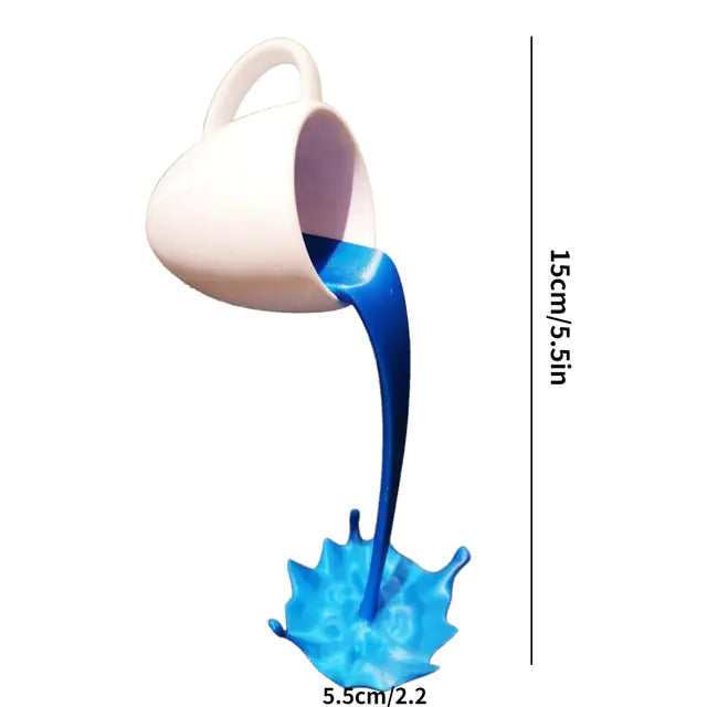 Estatuas de resina Taza de café flotante Escultura artística Cocina Hogar