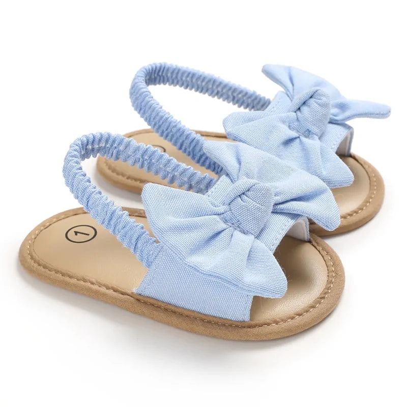 Sandalias con lazo para niñas 2020: zapatos de princesa con suela suave de verano