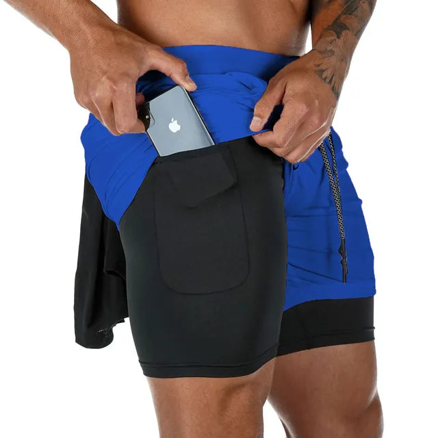 Pantalones cortos de camuflaje para correr para hombre, para deportes de gimnasio