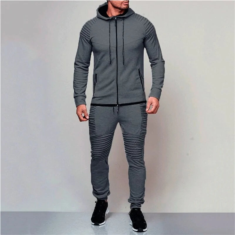 Chándal de 2 piezas para correr en otoño para hombre