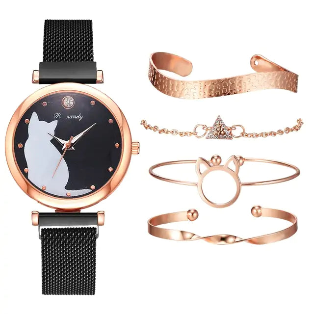 Conjunto de reloj de moda para mujer