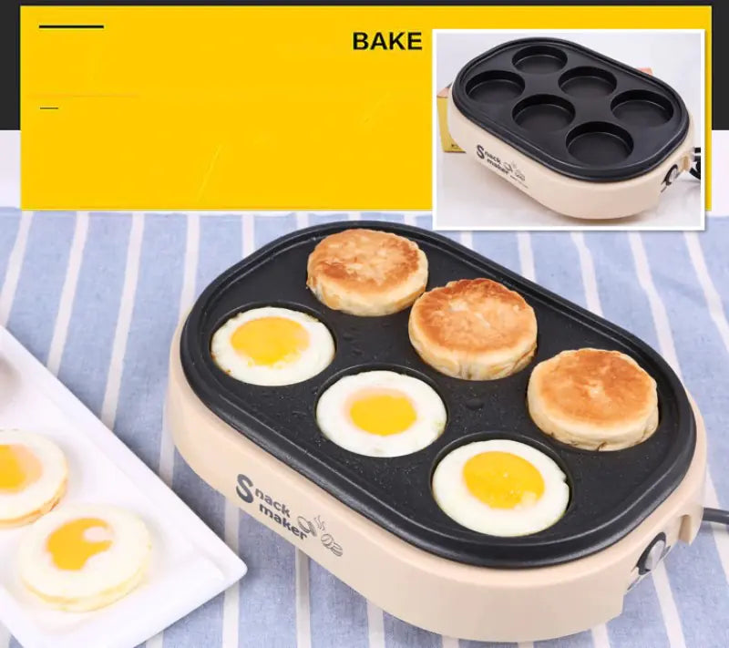 Minimáquina eléctrica para hacer panqueques, huevos y tartas
