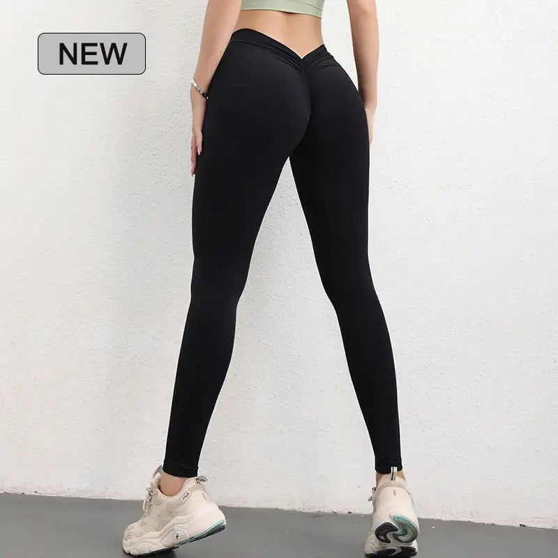 Pantalones con efecto botín y escote en V