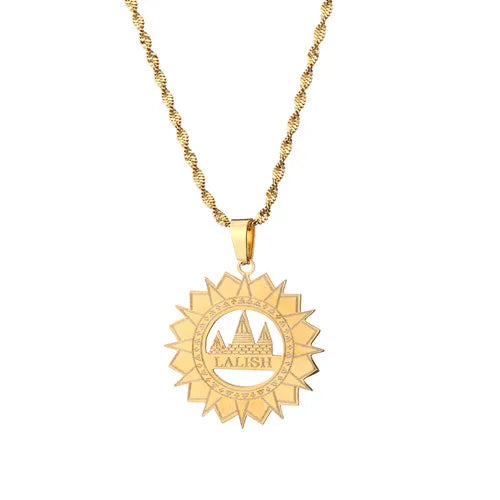 Collar con colgante de acero inoxidable Lalish