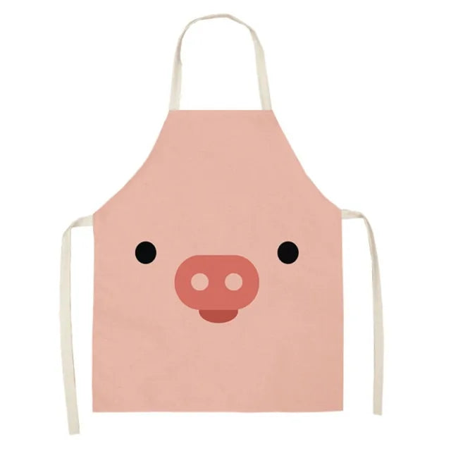 Delantal impermeable con estampado de animales de dibujos animados