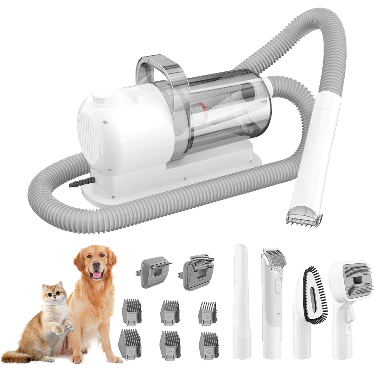 Pet Grooming Pro: máquina de succión y tijeras todo en uno para un cuidado del pelaje sin esfuerzo