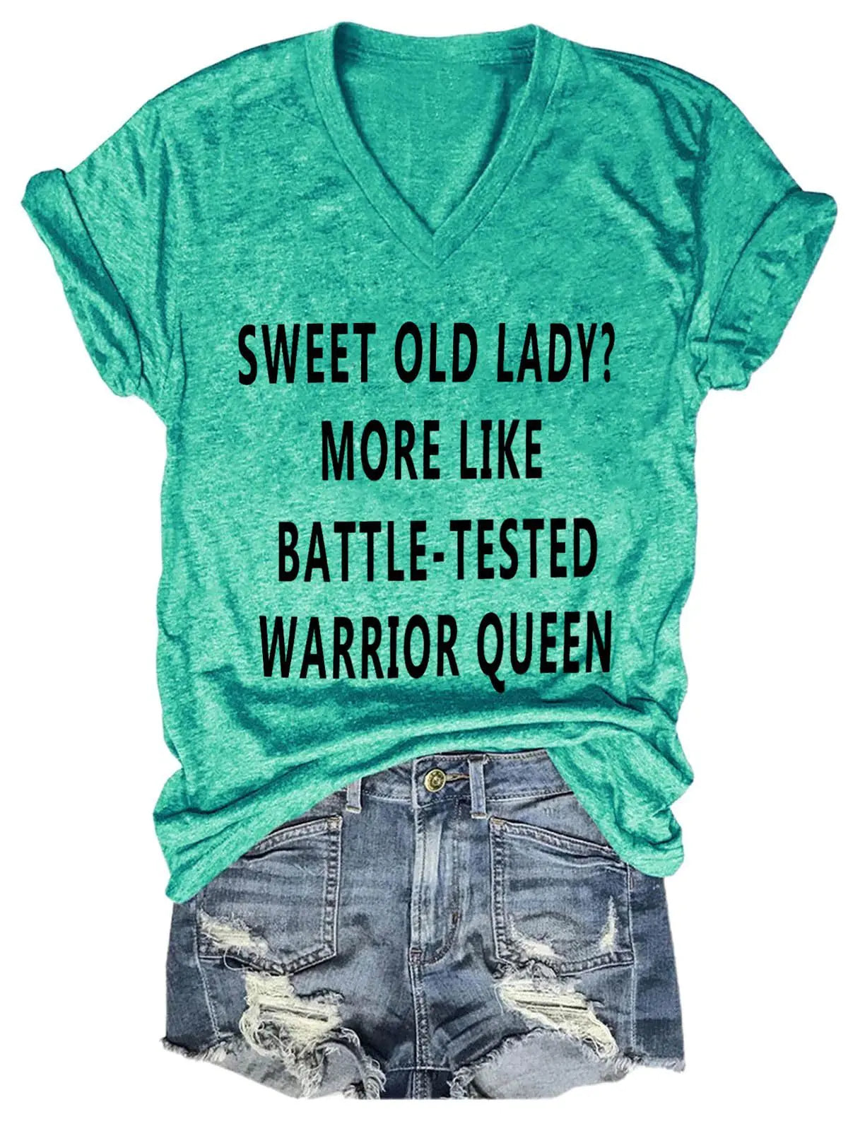 Camiseta con estampado "Sweet Old Lady" para mujer