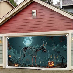 Creative Printed Dinosaur Skeleton Garage Door Decoration