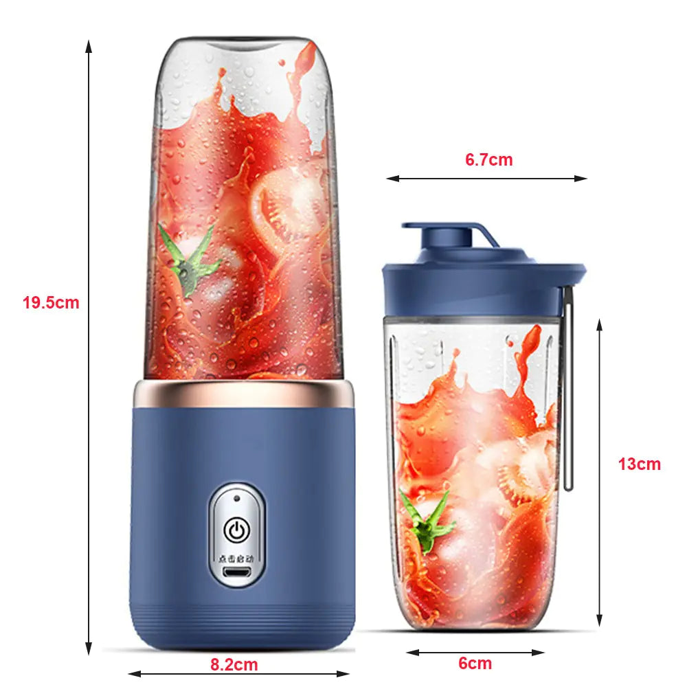 Vaso exprimidor portátil de 6 cuchillas