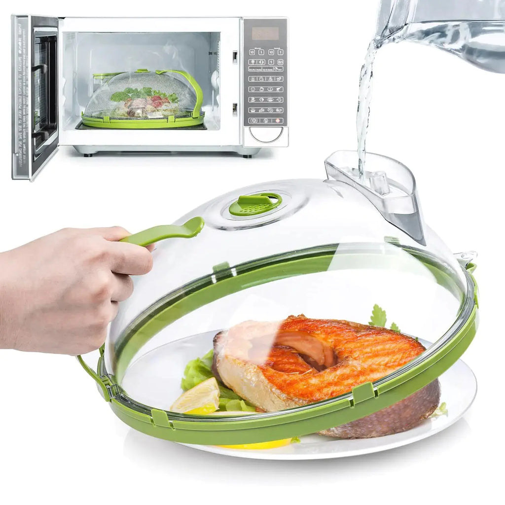 Tapa protectora para alimentos en microondas