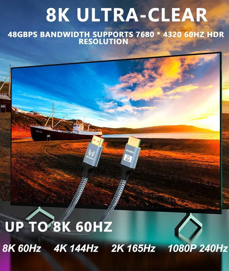 Cavo HDMI 8K Certificado 2.1 60Hz