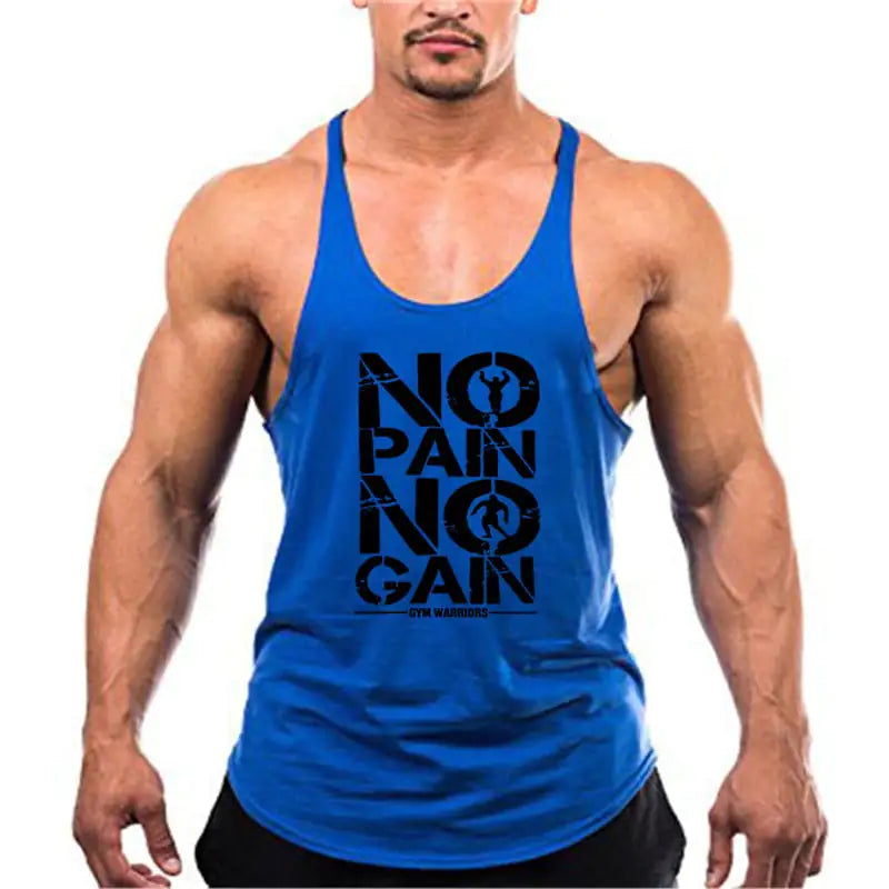 Camiseta sin mangas con tirantes para hombre, marca Gym, ropa de culturismo