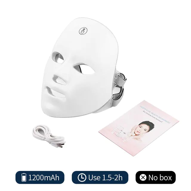 Máscara facial LED con carga USB