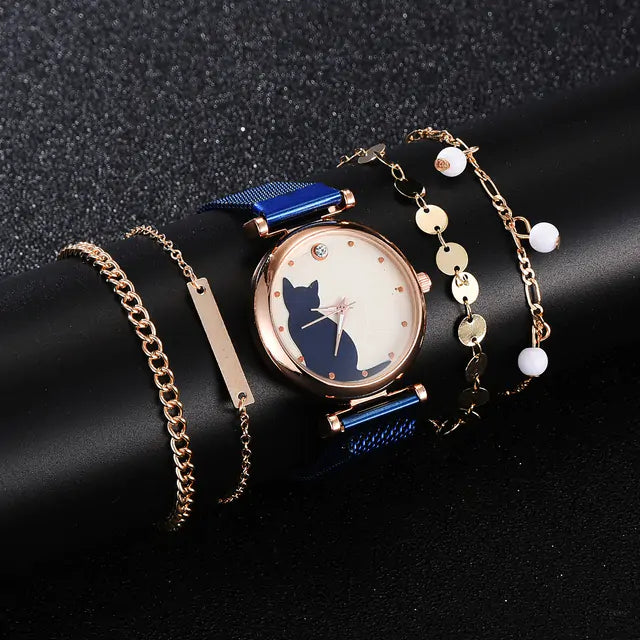 Conjunto de reloj de moda para mujer