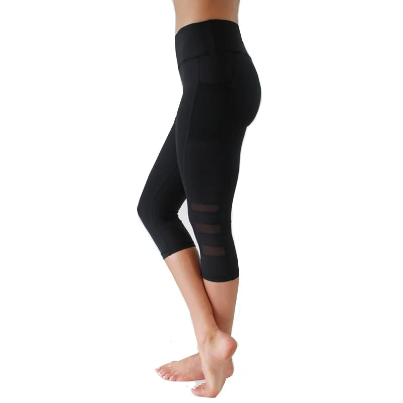 Leggings de yoga para correr hasta la pantorrilla Capri Sport