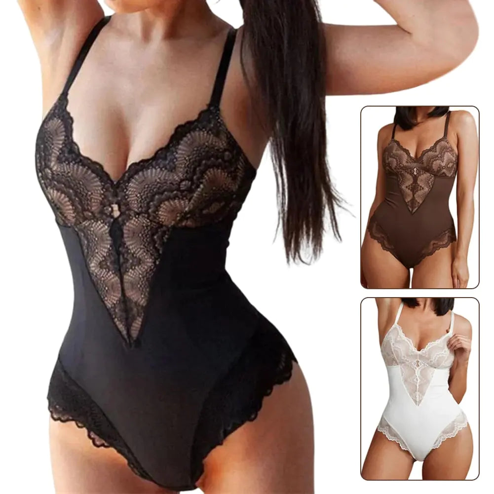 Faja moldeadora de cuerpo sexy de encaje para mujer