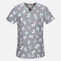 Unisex V-Neck Surgical Scrubs – Printed, Hand-Washable, Short Sleeve Workwear