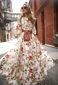 Vestido largo boho chic con estampado floral