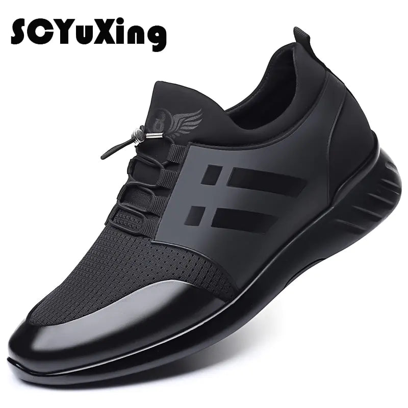 Zapatos de hombre 2022 de calidad, de piel de vaca y licra, marca