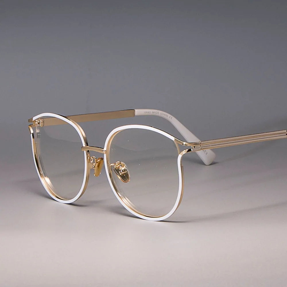 Gafas de ojo de gato con montura de metal
