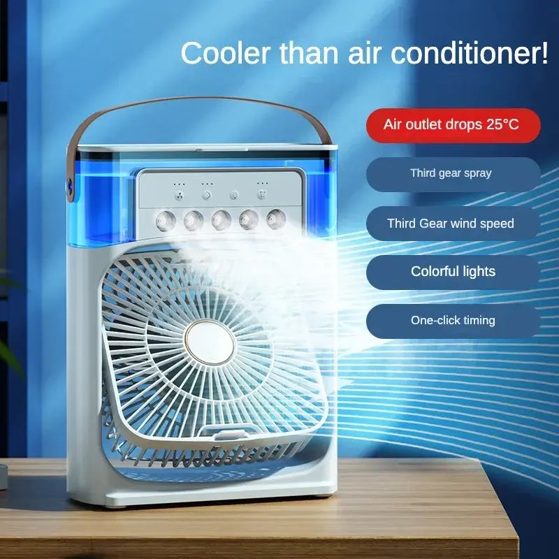 Enfriador de aire y humidificador portátil de 3 velocidades para oficina