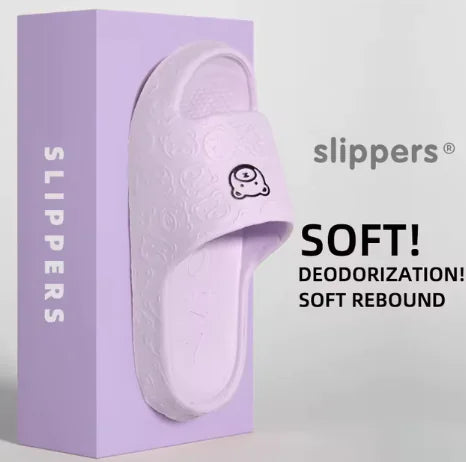 Pantuflas antideslizantes con forma de oso de dibujos animados