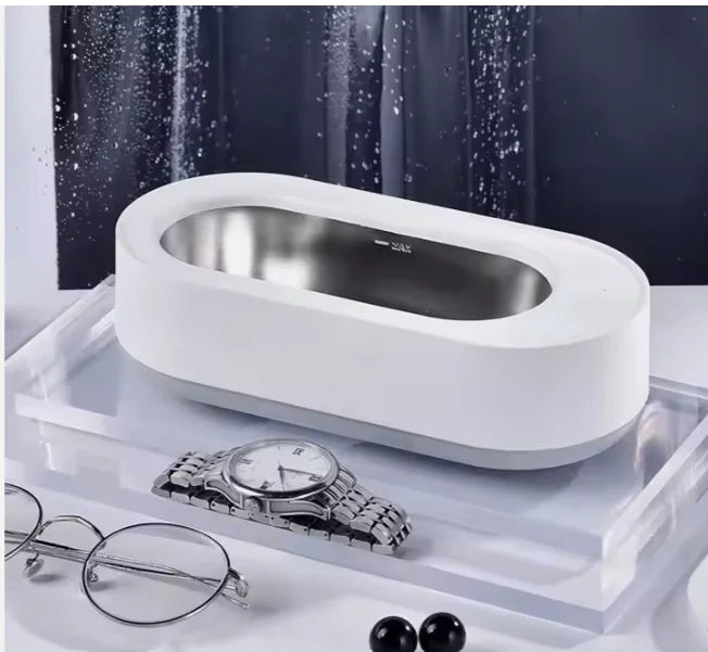 Limpiador ultrasónico portátil de 45000 Hz, máquina de limpieza por vibración de alta frecuencia, para limpiar joyas, gafas y relojes