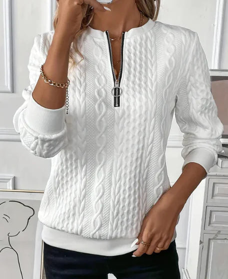 Suéter con cremallera para mujer