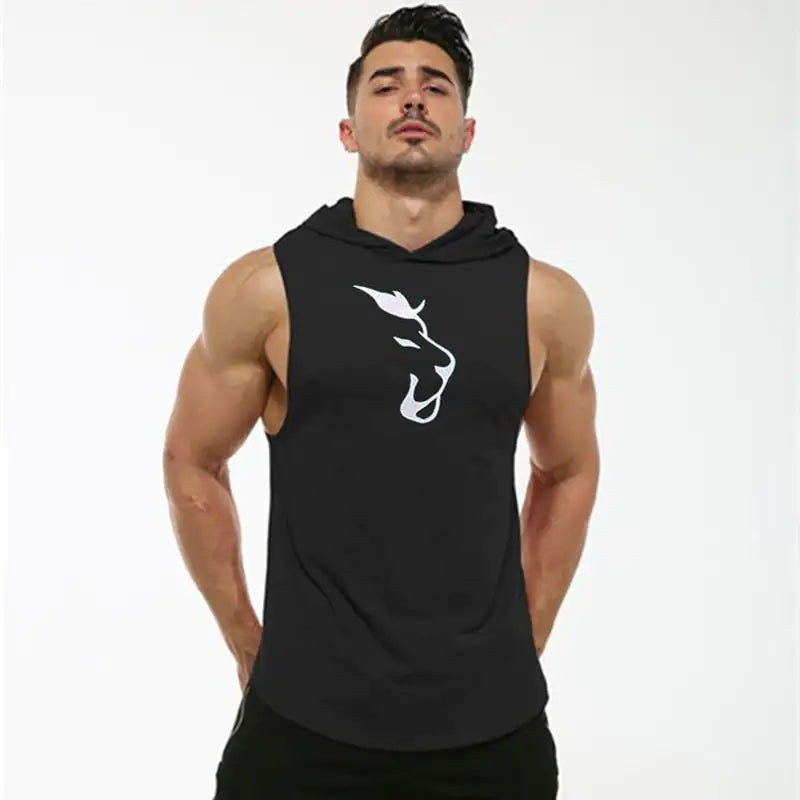 Chaleco sin mangas con capucha para hombre