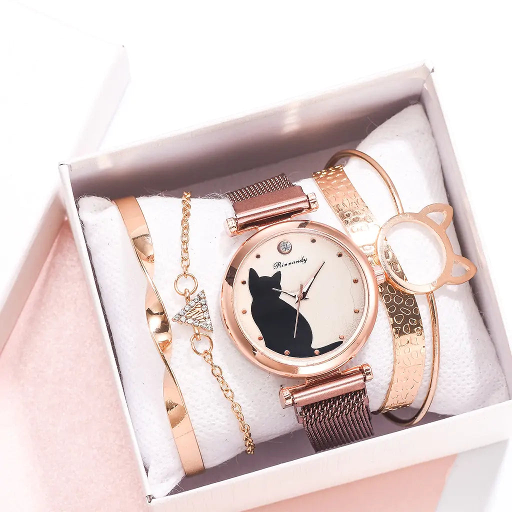 Conjunto de reloj de moda para mujer
