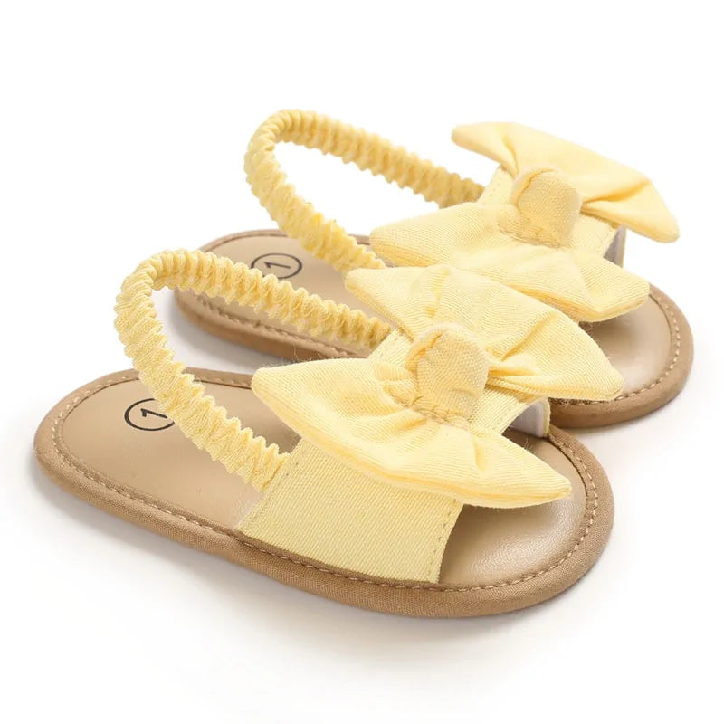 Sandalias con lazo para niñas 2020: zapatos de princesa con suela suave de verano