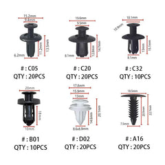 Car Fastener Clip Mixed Pack