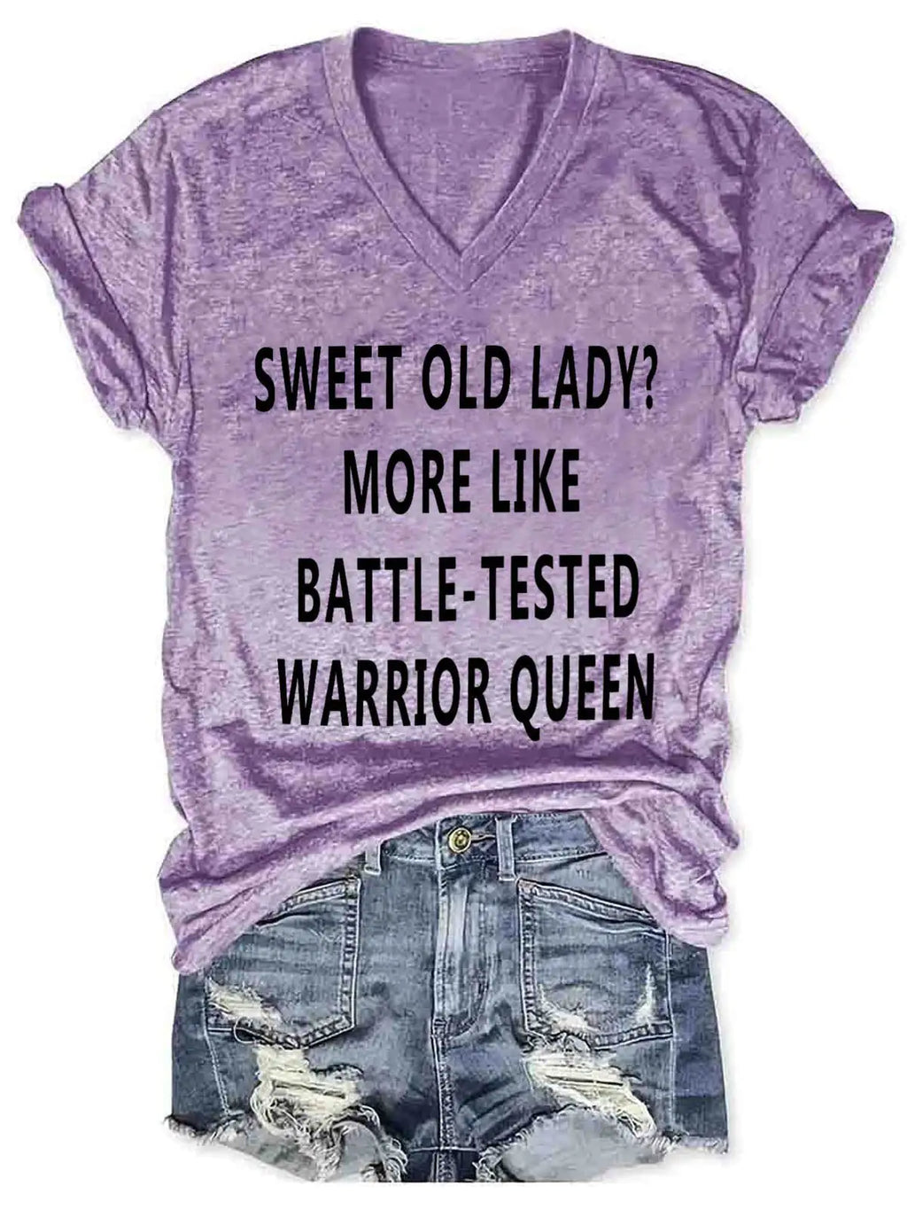 Camiseta con estampado "Sweet Old Lady" para mujer