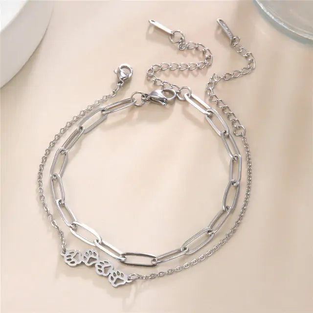 Pulsera de mano con forma de pata de animal
