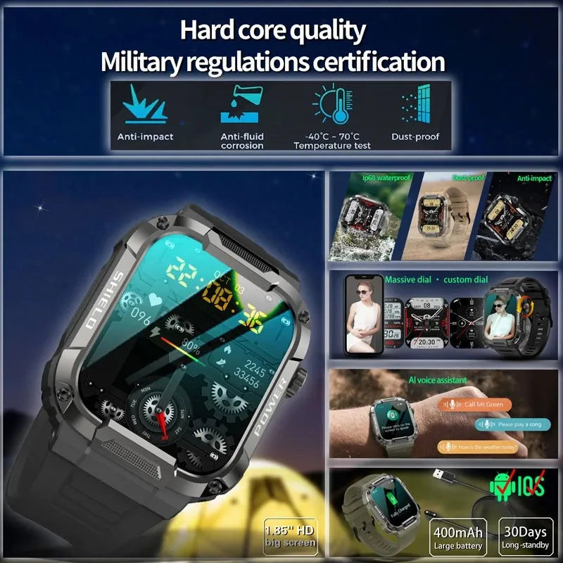 Reloj inteligente militar resistente