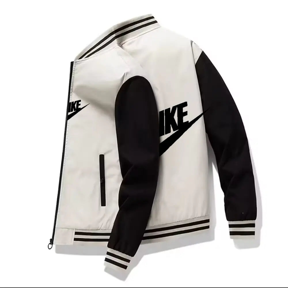 Chaqueta de camping de otoño 2023 Chaqueta deportiva para exteriores para hombre con estampado de alta calidad Chaqueta deportiva informal de marca a la moda a prueba de viento con capucha