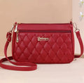 Elegante bolso bandolera con cuadros de diamantes