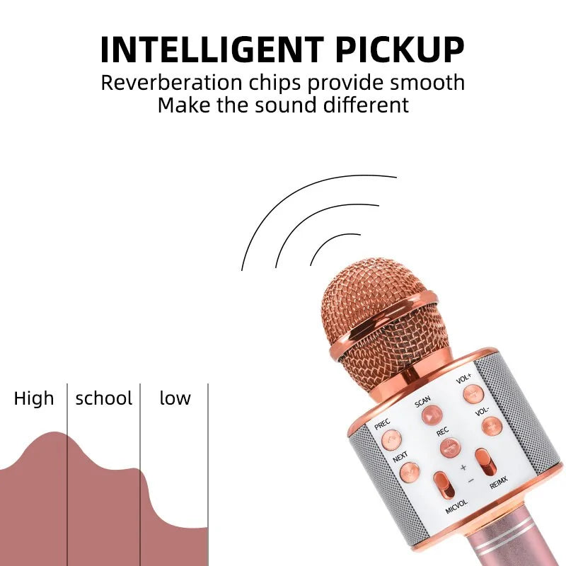 Micrófono inalámbrico de karaoke con Bluetooth