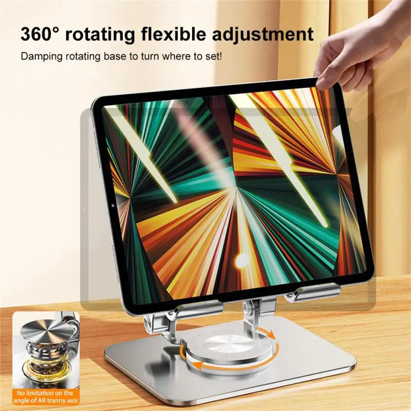 Soporte para computadora portátil giratorio de 360°: soporte para computadora portátil y plegable para todas las MacBook/computadoras portátiles