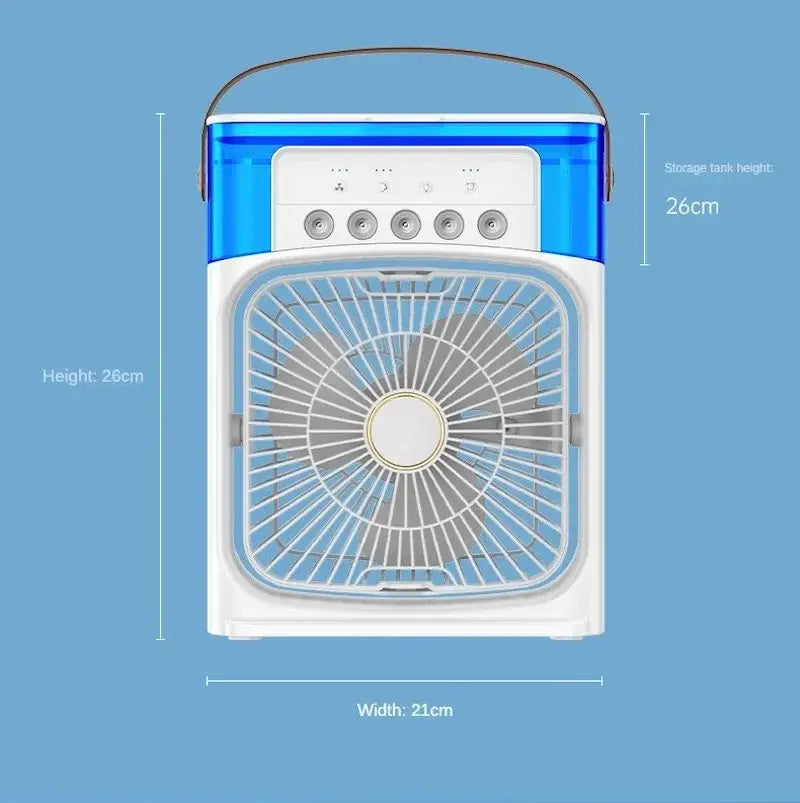 Enfriador de aire y humidificador portátil de 3 velocidades para oficina