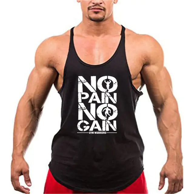 Camiseta sin mangas con tirantes para hombre, marca Gym, ropa de culturismo