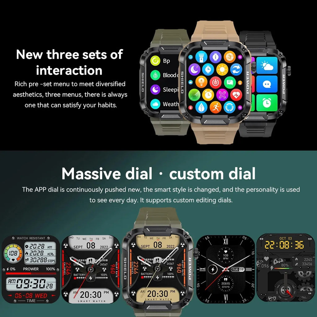 Reloj inteligente militar resistente