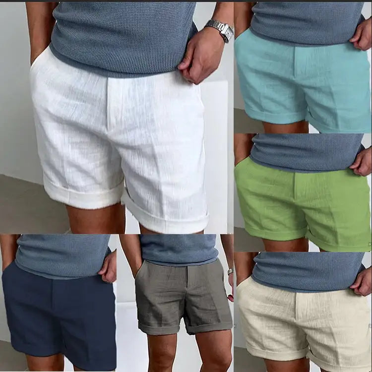 Pantalones cortos de entrenamiento con bolsillos inclinados para hombre