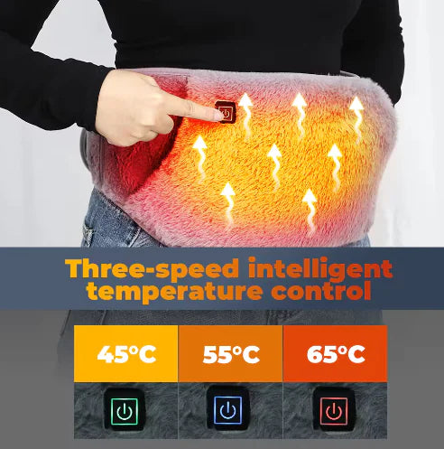 Cinturón de grafeno para aliviar el dolor menstrual: almohadilla térmica recargable por USB